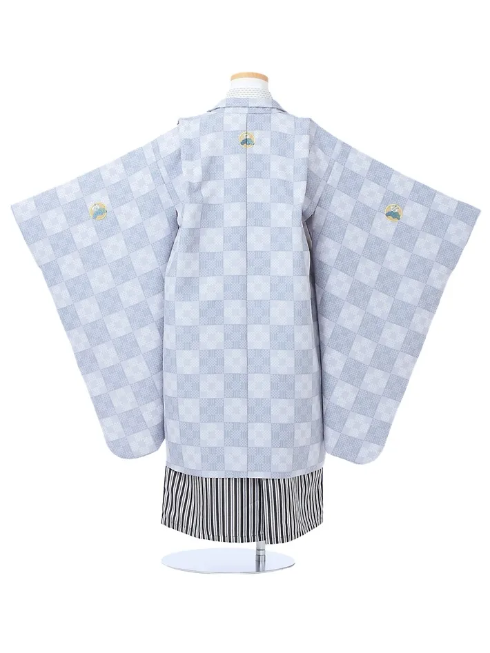 七五三ﾚﾝﾀﾙ 市松 縞袴 (5歳男児) 8AO5150