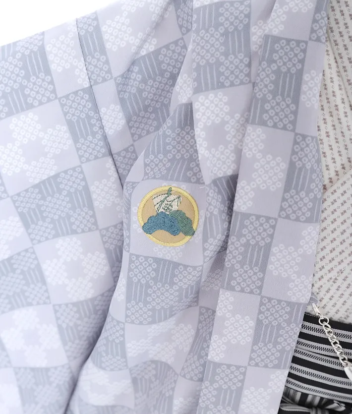 七五三ﾚﾝﾀﾙ 市松 縞袴 (5歳男児) 8AO5150