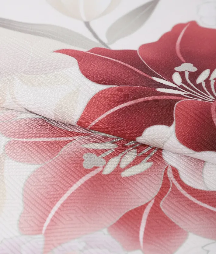 三歳女児被布セット 白 百合 アイボリー被布 8AP3296