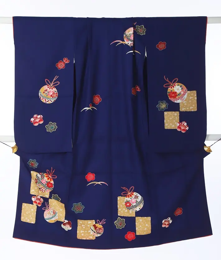 七五三ﾚﾝﾀﾙ（7歳） 青 手毬 8AP7146