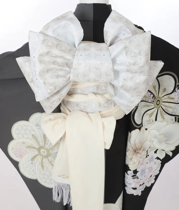 七五三ﾚﾝﾀﾙ（7歳）ジャパンスタイル ねじり梅 グレー 8AP7163