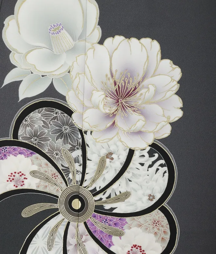 七五三ﾚﾝﾀﾙ（7歳）ジャパンスタイル ねじり梅 グレー 8AP7163