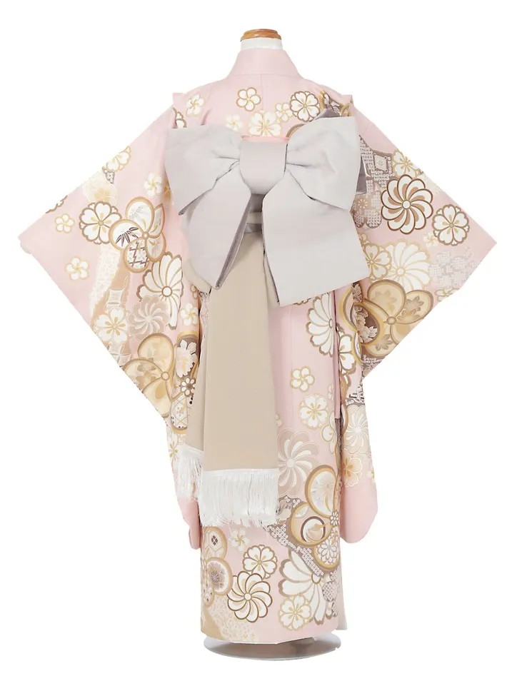 七五三ﾚﾝﾀﾙ（7歳） くすみピンク レトロ 8AP7196