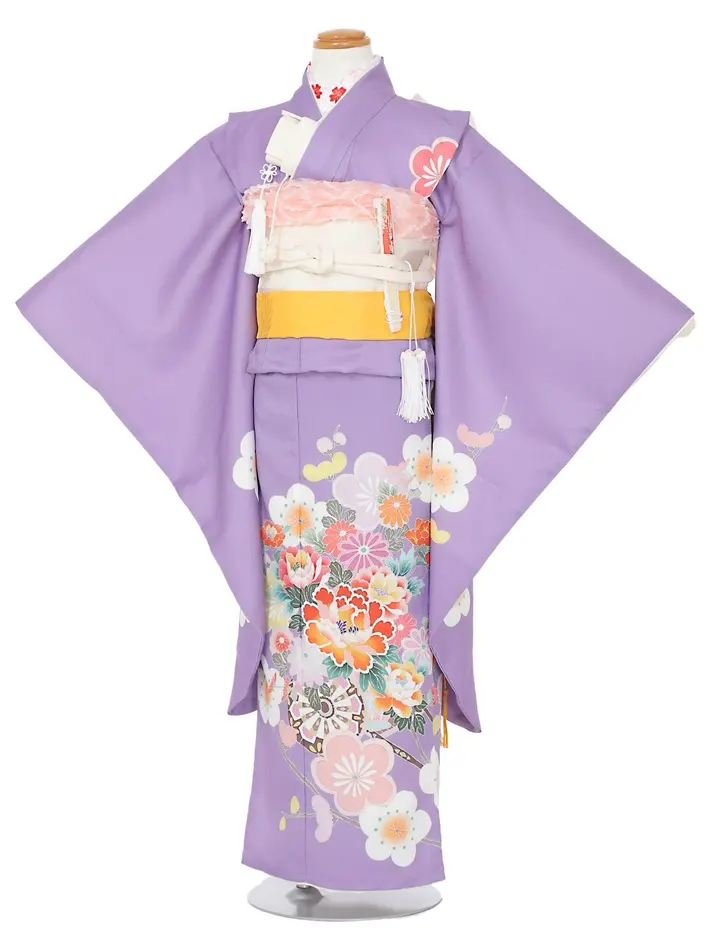 七五三ﾚﾝﾀﾙ（7歳）古典柄 紫 8AP7198