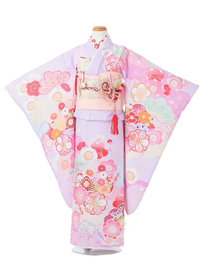 七五三ﾚﾝﾀﾙ（7歳）式部浪漫 紫 古典 8AP7201