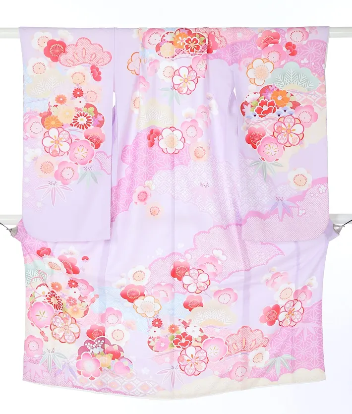 七五三ﾚﾝﾀﾙ（7歳）式部浪漫 紫 古典 8AP7201