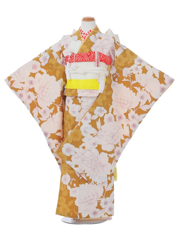 七五三ﾚﾝﾀﾙ（7歳）山吹色 カラシレトロ 8AP7203