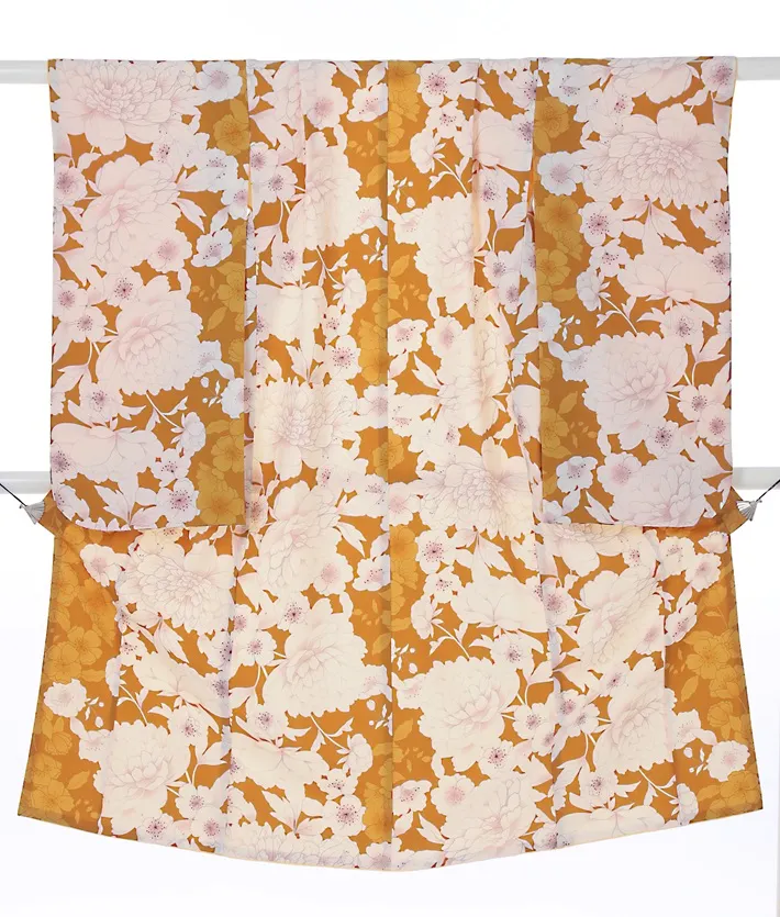 七五三ﾚﾝﾀﾙ（7歳）山吹色 カラシレトロ 8AP7203