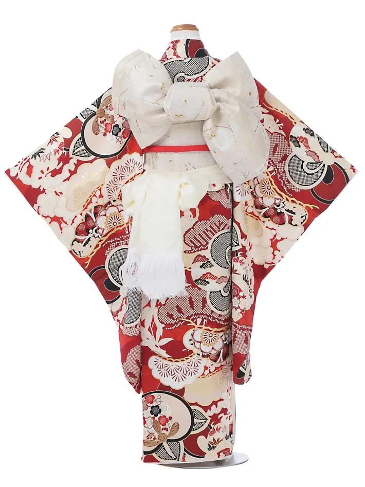 ブランド 七五三ﾚﾝﾀﾙ（7歳）紅一点 正絹  8AP7205