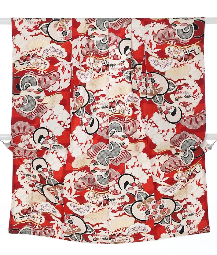 ブランド 七五三ﾚﾝﾀﾙ（7歳）紅一点 正絹  8AP7205