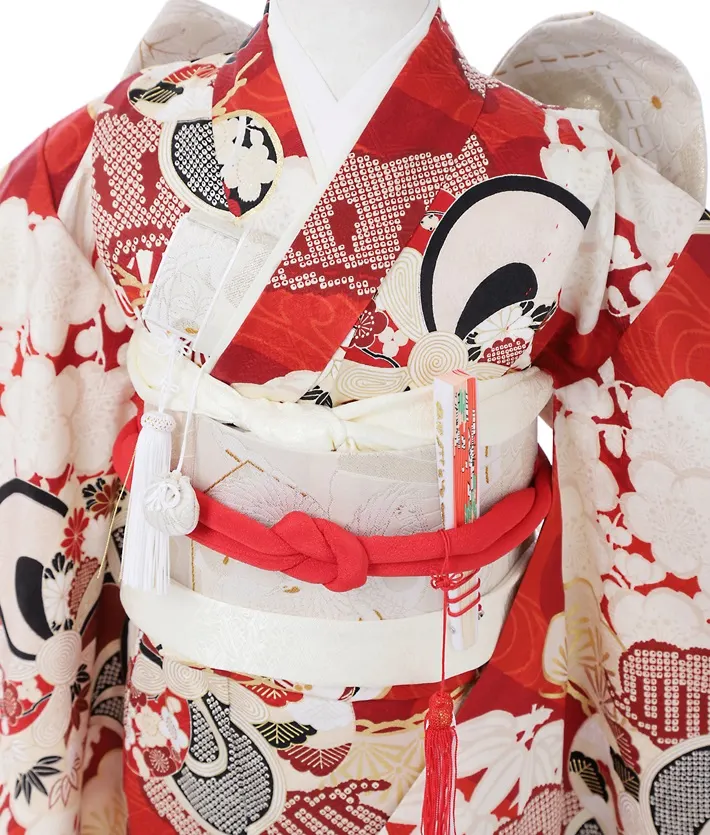 ブランド 七五三ﾚﾝﾀﾙ（7歳）紅一点 正絹  8AP7205