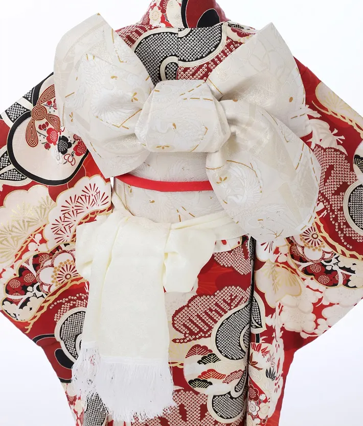 ブランド 七五三ﾚﾝﾀﾙ（7歳）紅一点 正絹  8AP7205