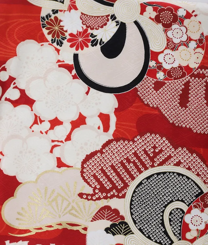 ブランド 七五三ﾚﾝﾀﾙ（7歳）紅一点 正絹  8AP7205