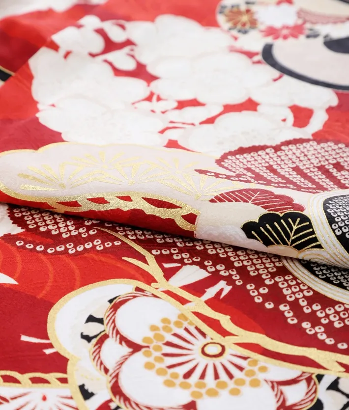 ブランド 七五三ﾚﾝﾀﾙ（7歳）紅一点 正絹  8AP7205