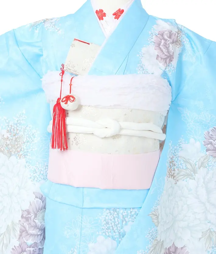 七五三 7歳女児 花ひめ 水色 8AP7216