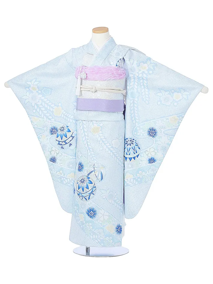 七五三 7歳女児 花ひめ 水色 8AP7221