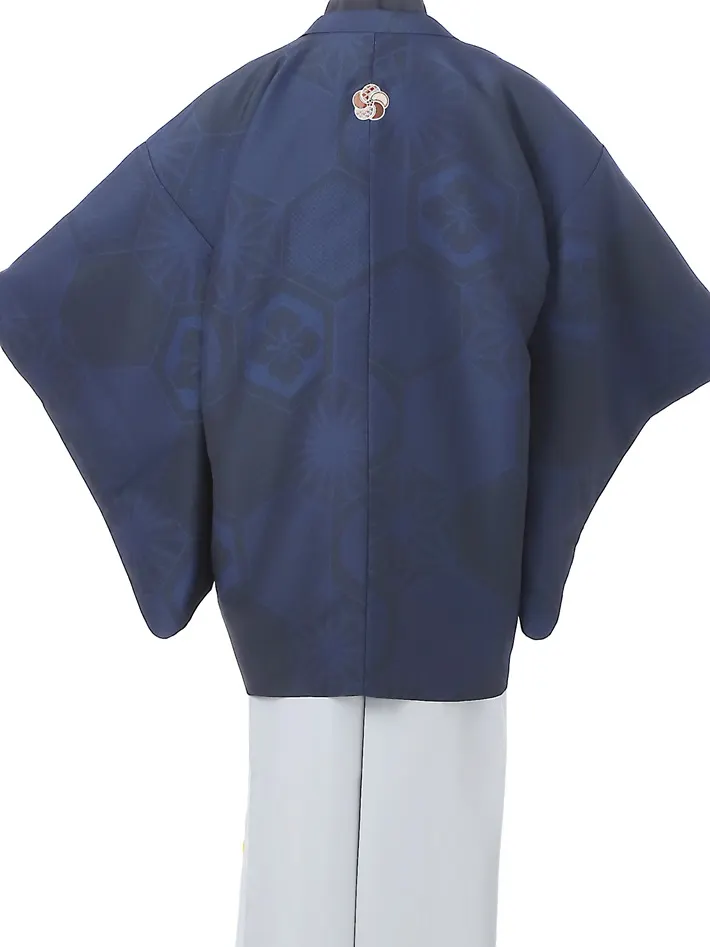 ｼﾞｭﾆｱ用紋付袴ｾｯﾄﾚﾝﾀﾙ 紺 8AQL49