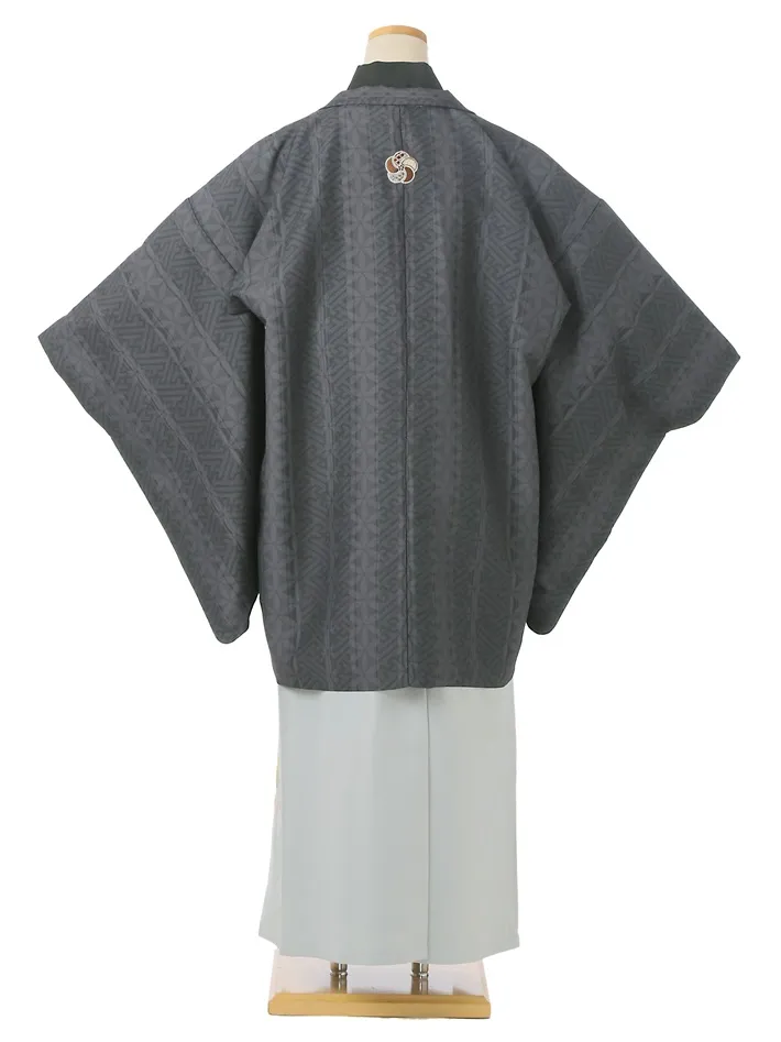 ｼﾞｭﾆｱ用紋付袴ｾｯﾄﾚﾝﾀﾙ 墨黒 8AQL50