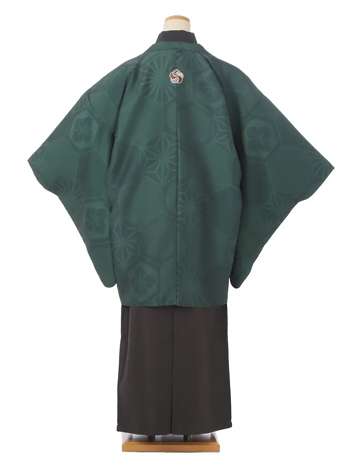 ｼﾞｭﾆｱ用紋付袴ｾｯﾄﾚﾝﾀﾙ 緑 8AQL51
