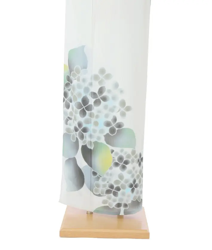 夏用訪問着レンタル 絽 百華 白 紫陽花 8DT0012