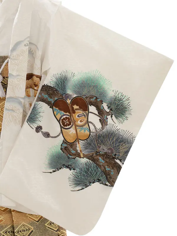 かんたん七五三(5才男児)5090　白　袴簡易タイプ