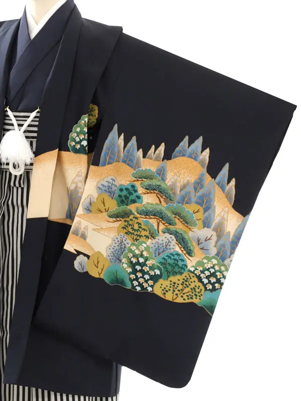 かんたん七五三(5才男児)5126　　紺色　袴簡易タイプ