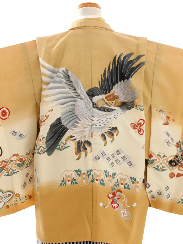 かんたん七五三(5才男児)5131　黄色　袴簡易タイプ