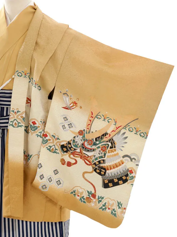 かんたん七五三(5才男児)5131　黄色　袴簡易タイプ