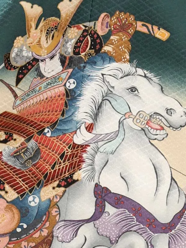 かんたん七五三(5才男児)5132　青緑　袴簡易タイプ