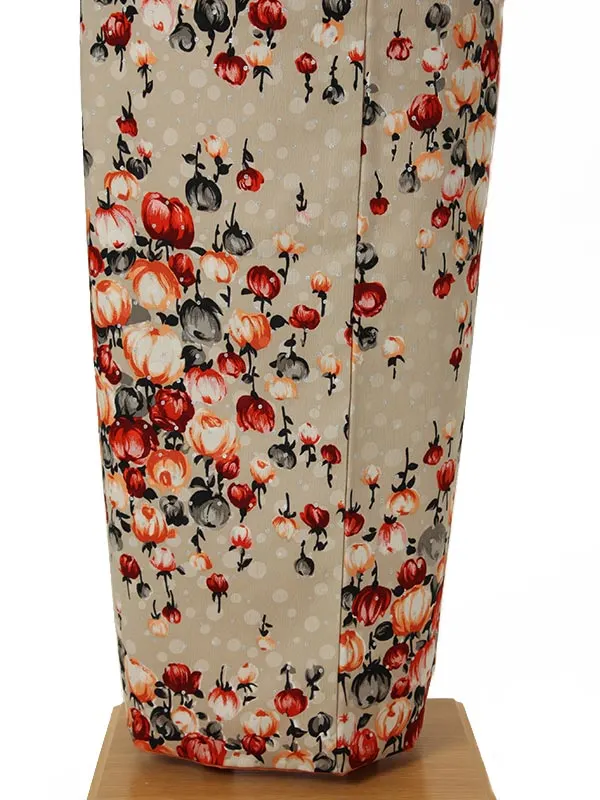 振袖0150　ベージュ　モダンアンテナ　花束