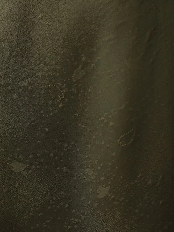 振袖0231　カーキ 金 シンプル