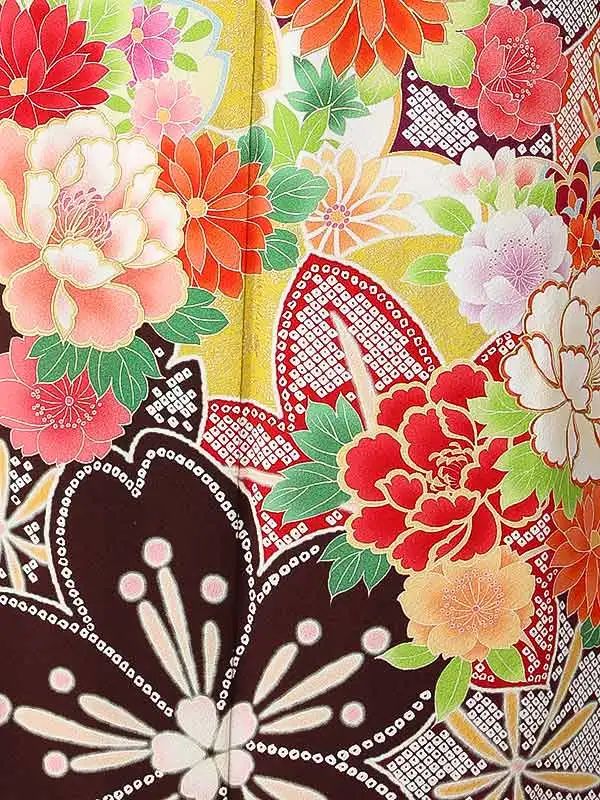 振袖0262 黄 桜 牡丹