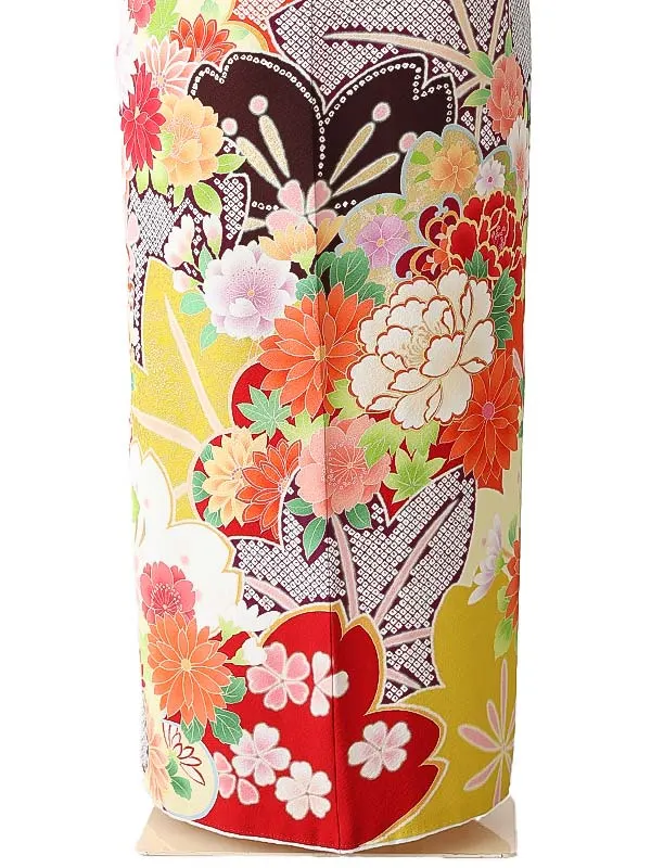 振袖0262 黄 桜 牡丹