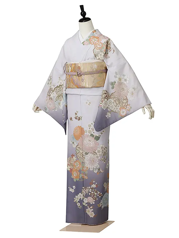 訪問着0086  薄紫 菊 トールサイズ
