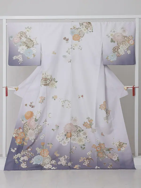 訪問着0086  薄紫 菊 トールサイズ