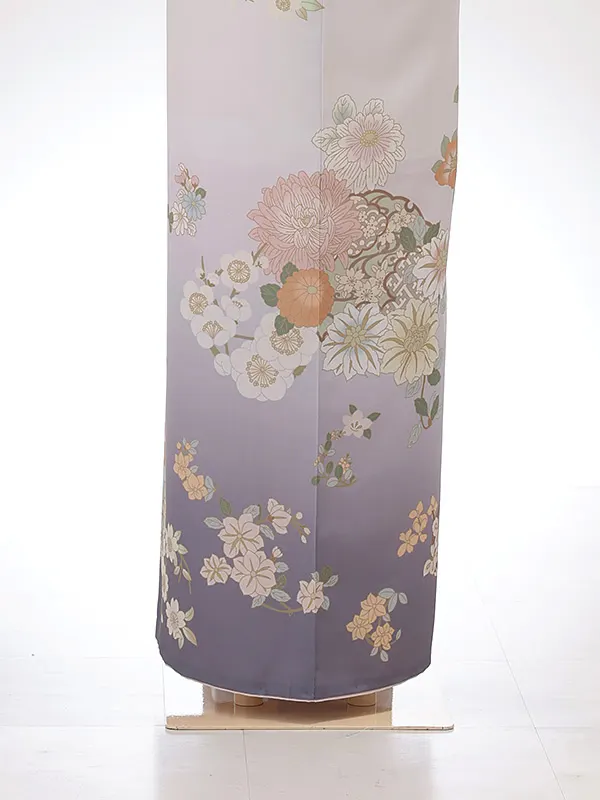 訪問着0086  薄紫 菊 トールサイズ