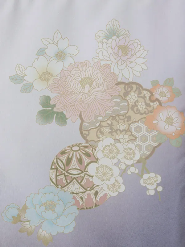 訪問着0086  薄紫 菊 トールサイズ