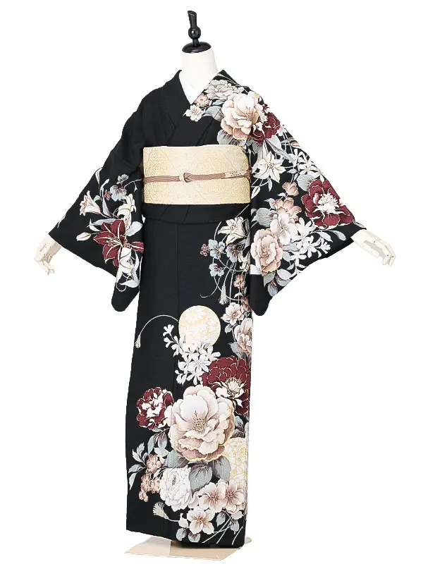 訪問着0091 黒 洋花