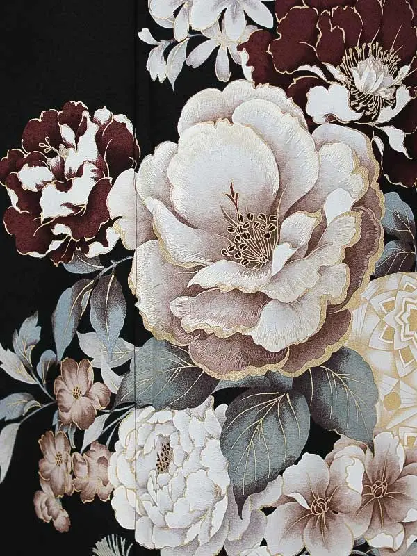 訪問着0091 黒 洋花