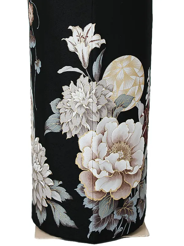 訪問着0091 黒 洋花