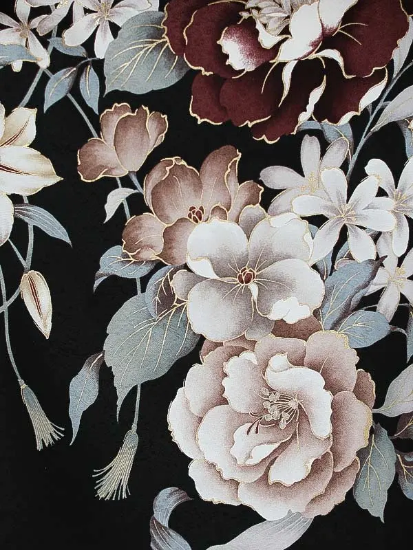 訪問着0091 黒 洋花