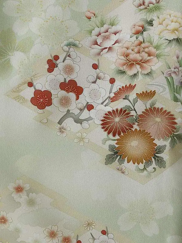 訪問着0095 薄緑 桜 トールサイズ 華徒然