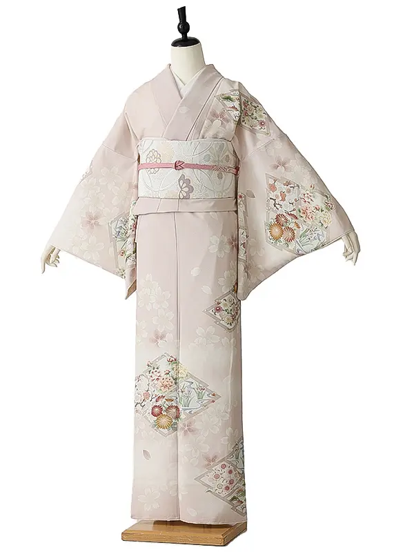 訪問着0096 薄ピンク 桜 トールサイズ 華徒然