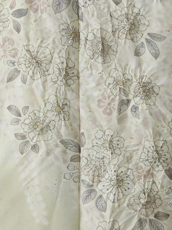 訪問着0097 クリーム 辻が花