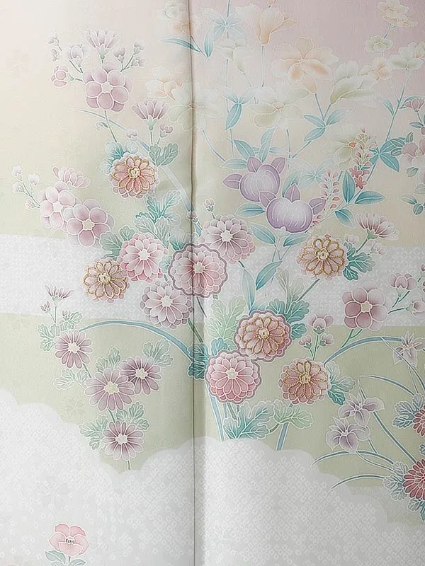 訪問着0099 ピンク 花模様 式部浪漫