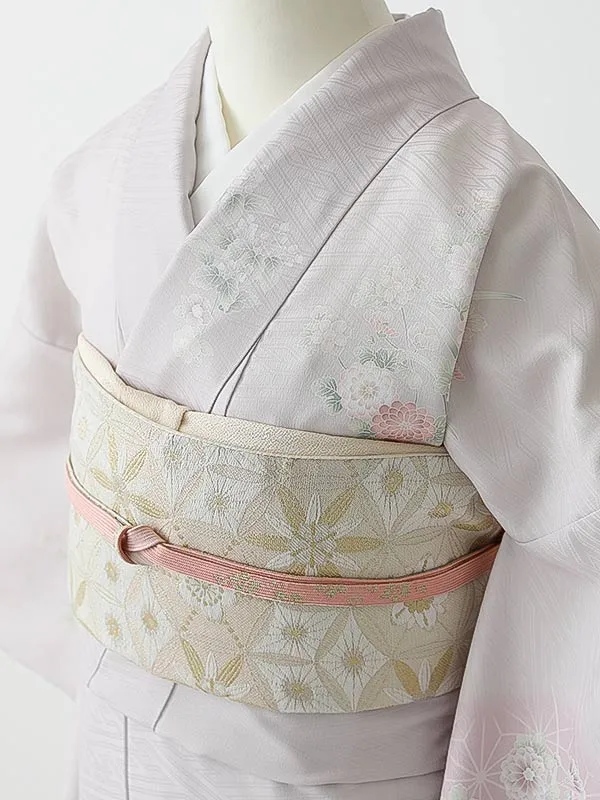 訪問着0100 ピンクベージュ 花模様 式部浪漫