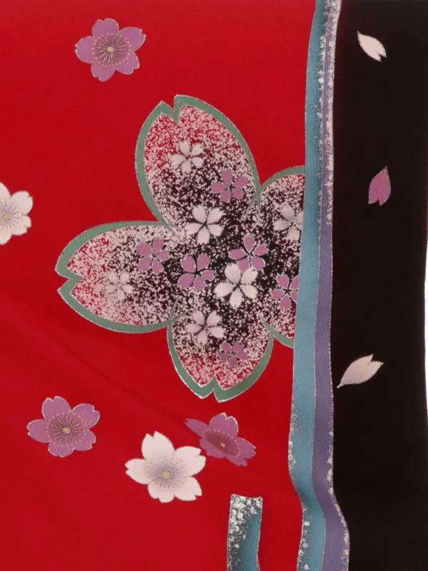 女性袴レンタル0735 ｴﾝｼﾞ黒×紺ｸﾞﾗﾃﾞ