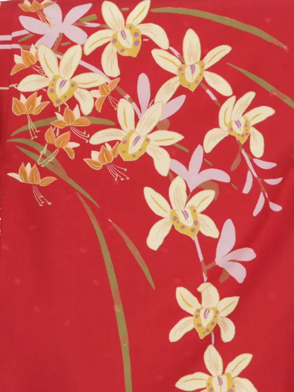 女性袴レンタル0745 赤蘭×豹柄