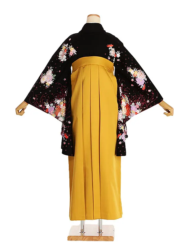 女性袴レンタル0766 anan黒乱菊×からし