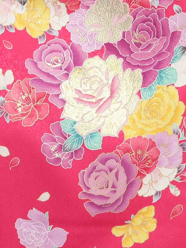 女性袴レンタル0768 ｼｮｯｷﾝｸﾞﾋﾟﾝｸﾊﾞﾗ×ひすい